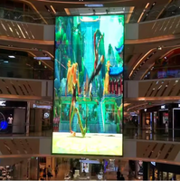 Écran LED d'intérieur transparent pour le centre commercial Écran de fenêtre d'affichage en verre Grille pleine couleur Écran publicitaire LED couleur Smd