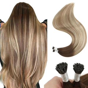 وصلات شعر بشري 100% بالجملة، شعر روسي مزدوج السحب خام متوافق مع بصيلات الشعر، وصلات كيراتين على شكل حرف U وI للصالونات - Product Image 1