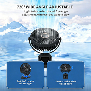 Ventilador de Pared Kadonio de Ángulo Amplio con Ajuste de Aire, 3 Velocidades, Refrigeración USB, Eléctrico, Portátil, Recargable, Mini Ventilador con Clip para Escritorio - Product Image 2