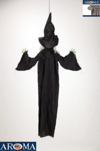 Décoration d'<span class=keywords><strong>Halloween</strong></span> : Sorcière suspendue de 120 cm, visage vert, tête et corps séparés, avec son et mouvement, pour bar et fête - Product Image 5