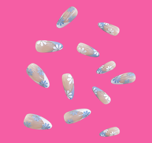 Faux ongles en amande style <span class=keywords><strong>français</strong></span>, personnalisés, professionnels, avec pétales colorés, emballage en boîte, colle pour doigts, vente en gros - Product Image 6