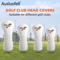 Housse de tête de club de golf personnalisée avec logo, en cuir PU premium, anti-rayures, imperméable, protection pour clubs, pour hommes et femmes golfeurs, cadeaux d'entraînement