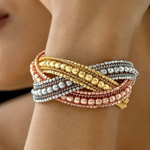 Kelas atas cahaya Wanita Stainless & baja Titanium mewah rantai berlapis untuk gelang bentuk unik modis trendi pesona - Product Image 1