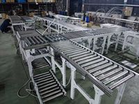 Convoyeur à rouleaux à chaîne avec déviateur à 90 degrés, convoyeur à bande pop, rouleaux en acier antistatiques, vitesse de 50 m/min pour applications intelligentes