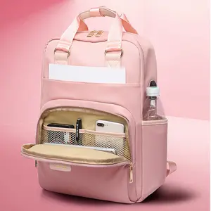 Tas Ransel Laptop Wanita, Tas Komputer Kasual, Anti Air, Ringan, Gaya Baru, Tas Hadiah untuk Wanita