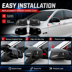 For BMW 5 Series F10 F11 2011-2014 <strong>Car</strong> Accessories M Style Side Mirror <strong>Cover</strong> Caps <strong>Clip</strong>-On Replacement - Product Image 6