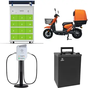 12 yuvaları elektrikli moped/scooter/motosiklet hızlı şarj şarj istasyonu ile özelleştirilmiş scooter kiralama