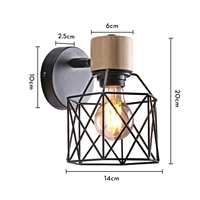 Lampes murales rétro d'intérieur en gros, luminaires muraux vintage en fer pour la décoration de chevet, couloir et escalier
