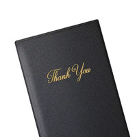 Porte-volets de restaurant, porte-cartes de facture pour clients avec logo doré