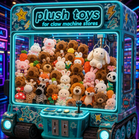 Peluche mignonne en forme de champignon pour machine à griffes, vente en gros, animaux en peluche doux, prix de jeu d'arcade, recharges pour machines à griffes pour enfants