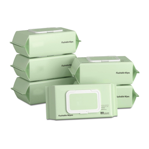 Flushable Wet <b>Wipes</b> Plant-Based Spunlace <b>Biodegradable</b> Disposable Toilet Paper Septic Safe - Product Image 1