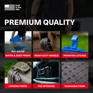 Free sample <b>Outdoor</b> <b>Plastic</b> Shockproof <b>Rugged</b> Gun Box Magazine case With EVA Foam <b>Outdoor</b> Tactical Multi Gun case Box Hunting - Product Image 4