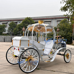 Carroza Blanca Personalizada para Transporte Especial, en Venta, Carros Pequeños para Adultos, Remolque para Caballos - Product Image 2