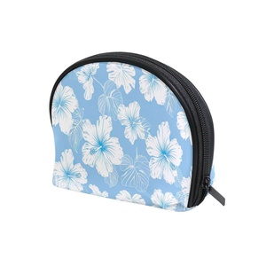New Style Customs Hawaii Patterns Shell Shape Printed Cosmetic Beauty <b>Bag</b> for <b>Women</b> Makeup Toiletry <b>Wash</b> <b>Bag</b> - Product Image 2