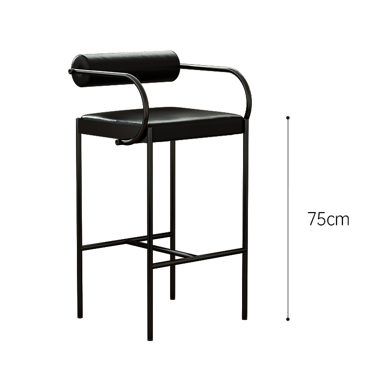 75 assis haut jambe noire coussin noir