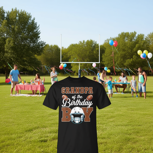 T-shirt assorti pour la famille, pour le fête de football du petit gamin, grand-père du gamin d'anniversaire - Product Image 3