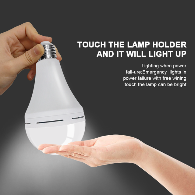 Rechargeable Emergency Light Bulb Outdoor Activity 9w 800lm E26 3000k 5000k Emergency Lights Led Rechargeable