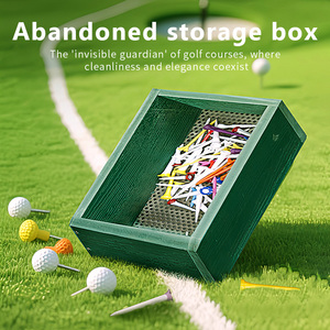 Caddy en T cassé de golf-Cadre en plastique recyclé avec fond en maille d'acier Support de boîte en T écologique pour terrain de golf - Product Image 2