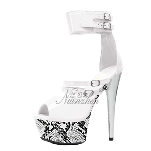 Nuevos Tacones de Plataforma de 20 cm para Bailarina Exótica, con Correa de Tobillo, para Pole Dance, con Punta Abierta, Estilo Gótico, para Club Nocturno, Sensuales - Product Image 3