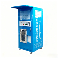 Distributeur d'eau RO à monnayeur avec refroidisseur, réservoir en acier inoxydable de 150 L, fonctionnement à distance mobile, moteur 220 V, garantie 1 an