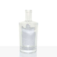 Botol Kaca 500ml 750ml dengan Tutup Gabus untuk Minuman Keras Whiskey Brandy Rum Gin Tequila dengan Logo Kustom Silinder yang Laris Terjual LGG-395