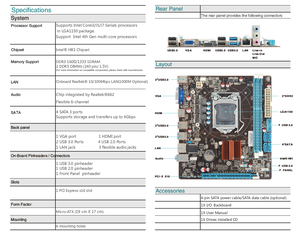 Esonic H81 <span class=keywords><strong>Desktop</strong></span>-<span class=keywords><strong>PC</strong></span>-Mainboard LGA1150 USB3.0 DDR3 DIMM Micro-ATX-Mainboard für Intel Core 4. Generation CPU - Product Image 3