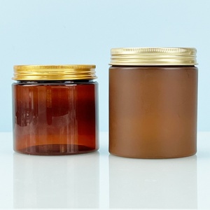 Direct usine – Pots en plastique PET ambré dépoli écologiques et vides, 100 ml et 120 ml, avec bouchon en aluminium - Product Image 1