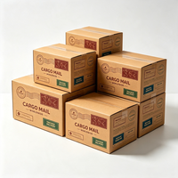 Boîte d'expédition en carton ondulé kraft à conception personnalisée, logo sur mesure, double paroi, pour marchandises fragiles, vente en gros, OEM, ODM, échantillon en 72H, écologique, en vrac