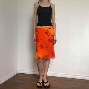 Jupe midi moulante à taille basse, style doux, imprimé floral vintage, double couche en maille, polyvalente pour les vacances, basique - Product Image 3