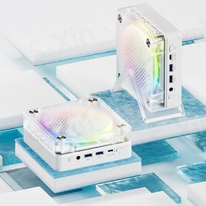 PC de jeu S-Xin AMD Ry-zen 7 5800H 8 cœurs 16 threads 2* DDR4 M.2 NVMe Lumière RVB 2.5G Double LAN <span class=keywords><strong>Mini</strong></span> PC Ordinateur 3x4K WiFi6 BT5.2 - Product Image 2