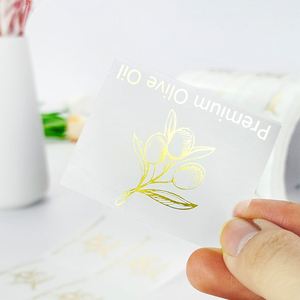 Autocollants transparents personnalisés en vinyle brillant avec logo, doré, argenté, rose or, imperméables, à forte adhérence, pour dentifrice, vente en gros - Product Image 3