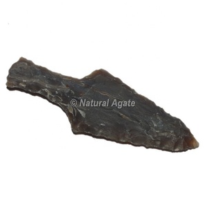 Piedra preciosa de ágata natural, punta de flecha de ópalo, punta de flecha de cristal hecha a mano, cuchillo Antic de ágata hecho a mano a la venta - Product Image 1