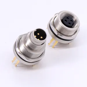 Conector Industrial vitrificado IP66 IP68 M9, automatización Y código 3 núcleos