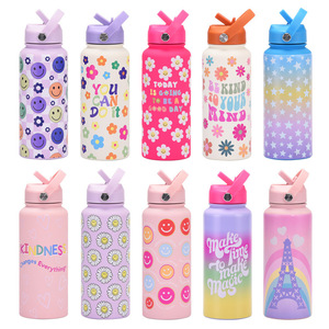 Botellas Deportivas de Acero Inoxidable, Lindas <span class=keywords><strong>y</strong></span> Reutilizables, con Aislamiento Térmico para Niños, para Agua <span class=keywords><strong>y</strong></span> Bebidas Frías, Venta al Por Mayor - Product Image 2