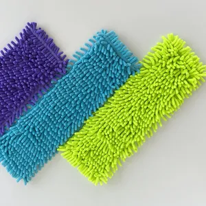 RPET Recycled Microfiber Chenille Mop Foldable Sponge Mop Head Replacement Household Cleaning Absorbent Sponge Head