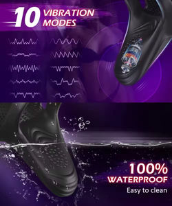 Masajeador de Próstata Eléctrico de Silicona IPX7, Anillo Vibrador Anal para la Eyaculación, Juguetes Anales para Adultos Personalizados - Product Image 6