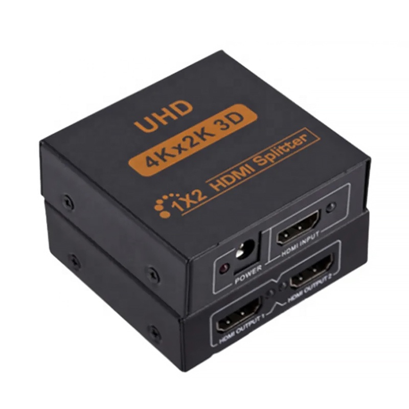 Divisor profesional OEM ODM HDMI 4K x 2K 30Hz 1 en 2 salidas 3D 1080P 2 puertos 2 puertos HDMI Video Splitter 1x2