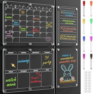 <span class=keywords><strong>Calendario</strong></span> Magnético Acrílico para Refrigerador, Pizarra de Dibujo Acrílica, Soporte de Exhibición, Venta al Por Mayor de Fábrica y Personalizado - Product Image 5