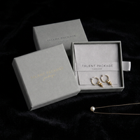 Boîte à bijoux de luxe pour boucles d'oreilles, bracelets, colliers et bagues, avec tiroir coulissant et pochette en papier