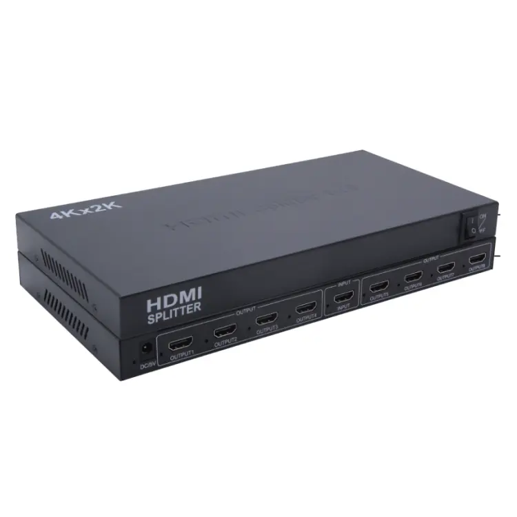 OEM ODM 4K HDMI Splitter 1 entrée 8 sortie 4x2K @ 30Hz Support HDCP 2.2 HDR pour HDTV 1x8 commutateur HDMI