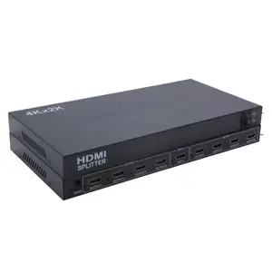 OEM ODM 4K HDMI分离器1输入8输出4X2K @ 30hz支持HDCP 2.2 HDR，用于HDTV 1x8 HDMI开关
