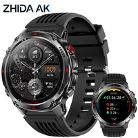 Neue 3ATM Wasserdichte Smartwatch GPS-Tracker Sport Outdoor Armbanduhr Herren 1,46-Zoll-Bildschirm 540mAh Taschenlampe Universal