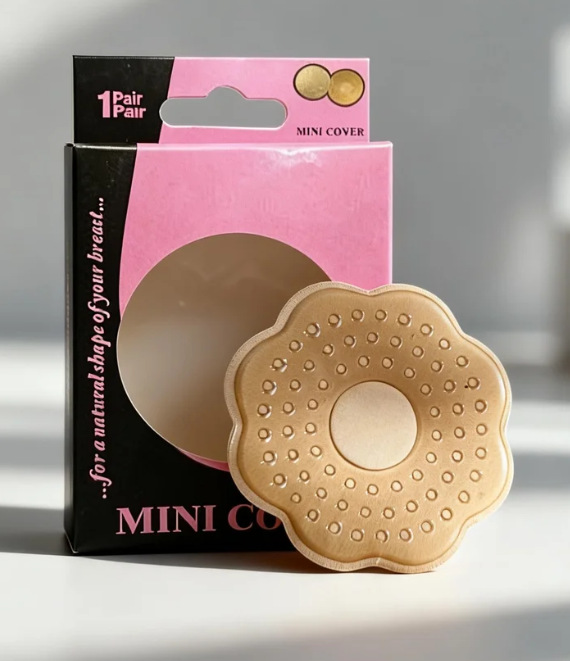 colorful Nylon fabric nipple covers, skin tone,