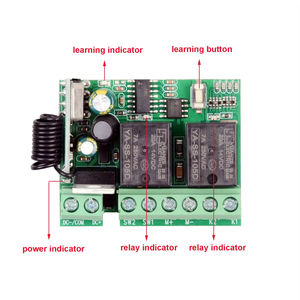 Interruptor de Control remoto de Motor de 12-36 V CC para cortina de puerta retráctil, varilla de empuje eléctrica, actuador lineal, receptor de marcha atrás hacia adelante - Product Image 4