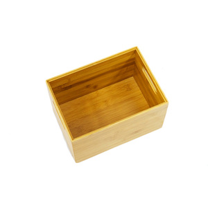 Bamboo <b>storage</b> boxes, desktop sizes, large, medium, and small, for household <b>clothes</b> and sundries, open-top organizers. - Product Image 2