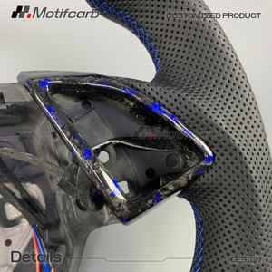 Volant personnalisé en fibre de carbone forgée bleue pour Chevrolet Camaro 1SS 2SS Coupé ZL1 LT1 2015-2026 – Amélioration de l'intérieur - Product Image 4