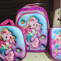 Ensemble de 3 sacs d'école pour enfants avec personnage de dessin animé 3D de 16 pouces, comprenant une trousse à crayons et un sac à lunch, sacs d'école en gros pour les élèves du primaire