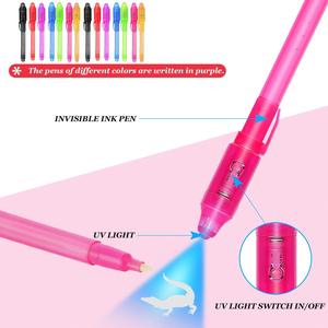 Bolígrafo de tinta Invisible para niños, rotulador mágico de espía con luz UV, secreta para fiesta de cumpleaños, Mensaje, Escritura Secreta, 28 Uds. - Product Image 3