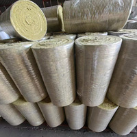 Rouleaux de laine de roche ignifugés de classe A, écologiques - Convient à l'isolation thermique industrielle des conduits de climatisation.