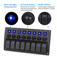 Nouvel interrupteur à bascule ABS étanche IP65 à 5 broches avec logo personnalisé 12V double LED pour voiture, bateau, marine, 4x4, 4WD
